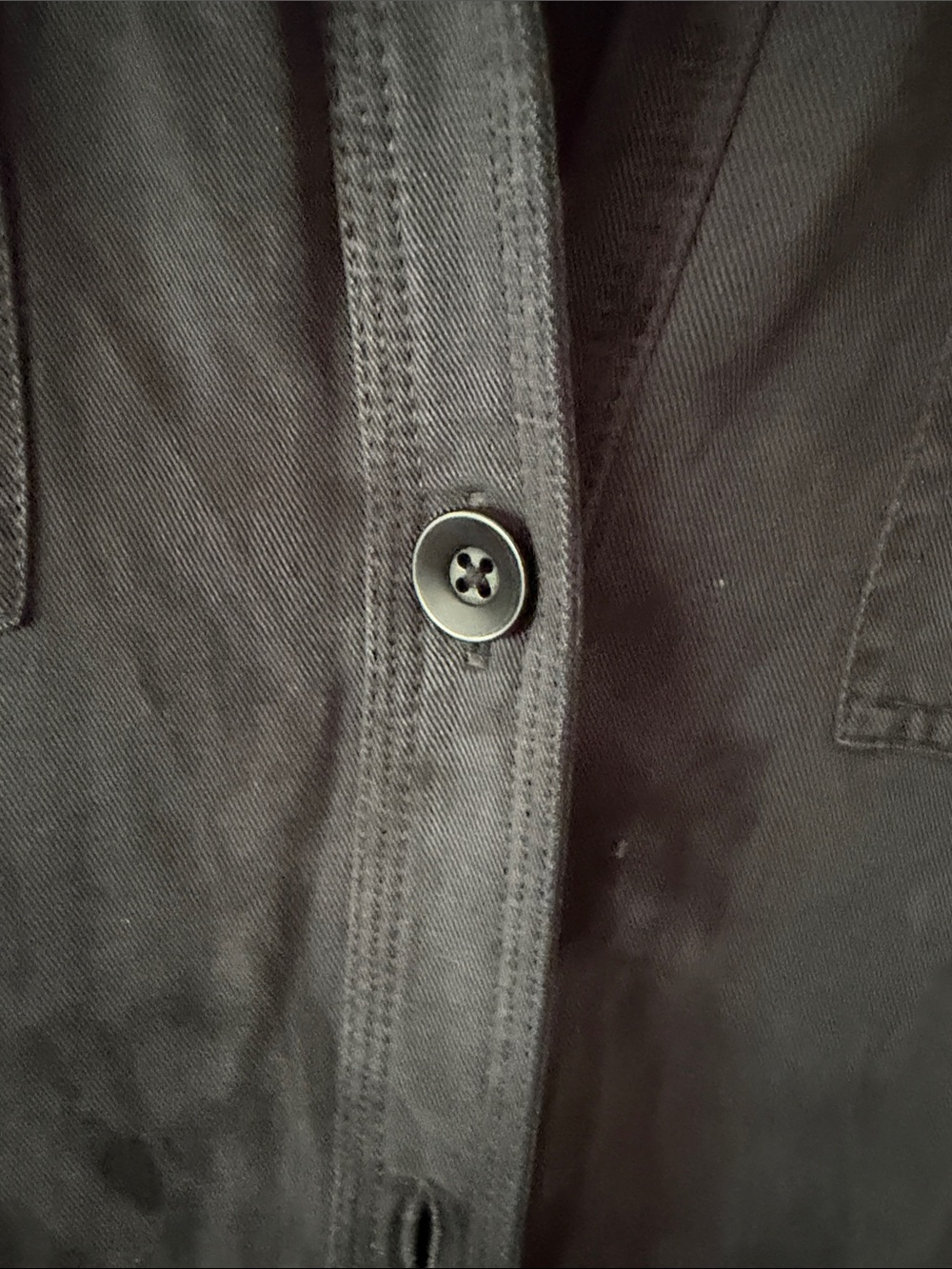 Treasure & Bond Slate Gray Short-Sleeve Button-Down Romper - Picture 5 of 9